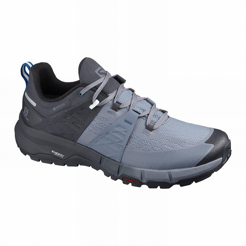 Salomon Israel ODYSSEY GTX - Mens Hiking Shoes - Grey/Royal (MLJT-46381)